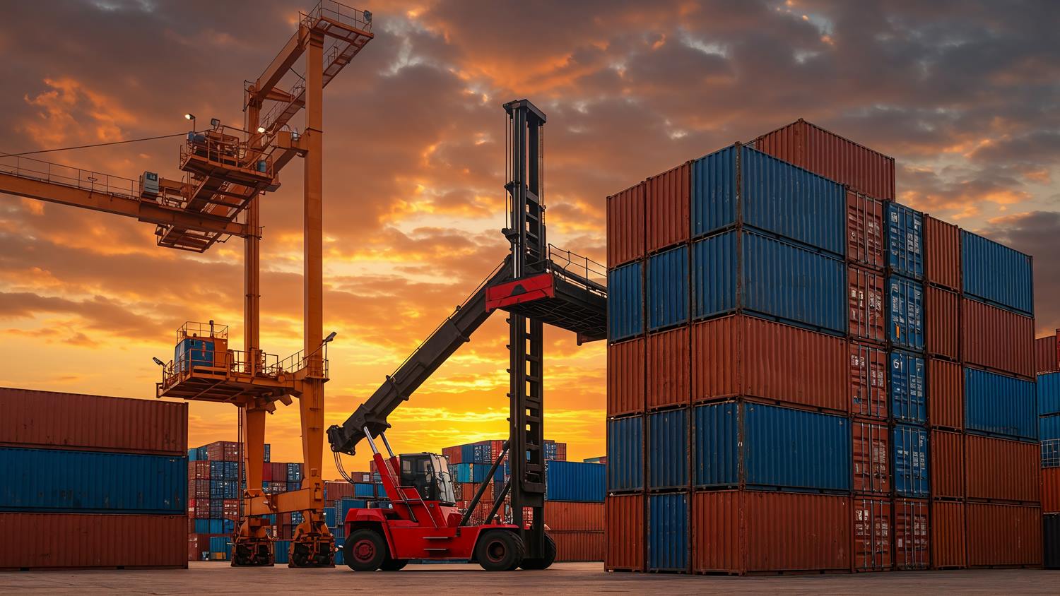 Container terminal handling freight