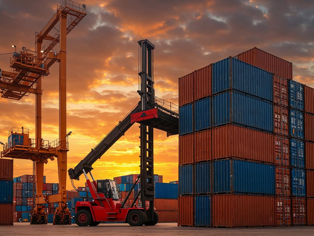 Container terminal handling freight